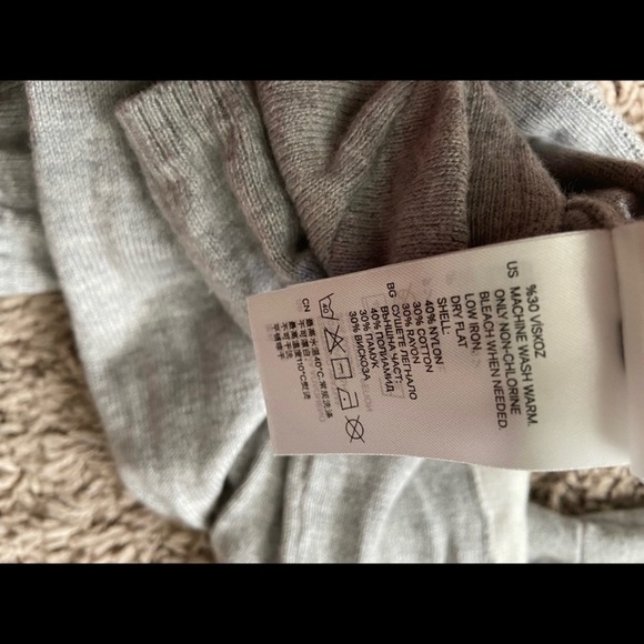 H&M Grey One Piece Bunny Outfit with attached Bunny Eared Hood - Picture 4 of 5